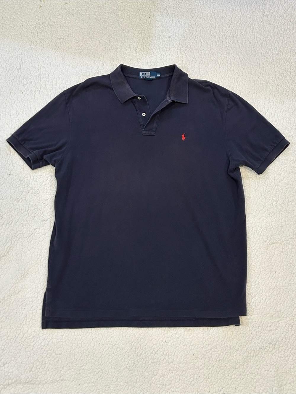 Vintage Polo by Ralph Lauren Men's Navy Blue Short Sleeve Polo Shirt XXL